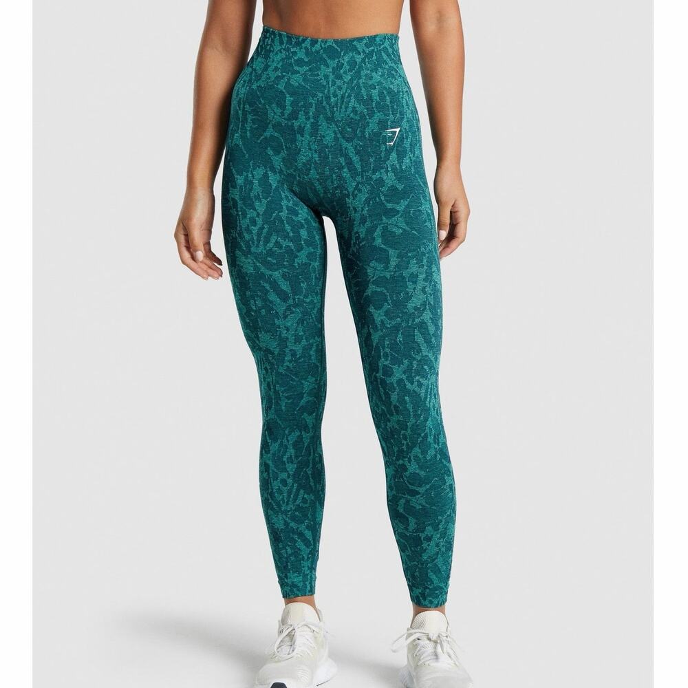 Gymshark Adapt Animal Seamless Leggings Green Medium
